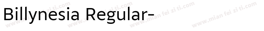 Billynesia Regular字体转换